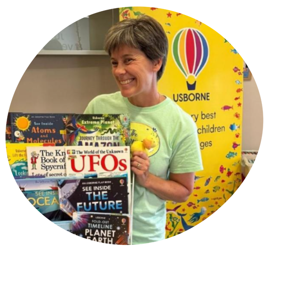 Nicky, Independent Usborne Partner, smiling.