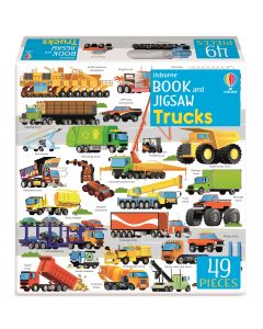 Usborne Book And Jigsaw Trucks 