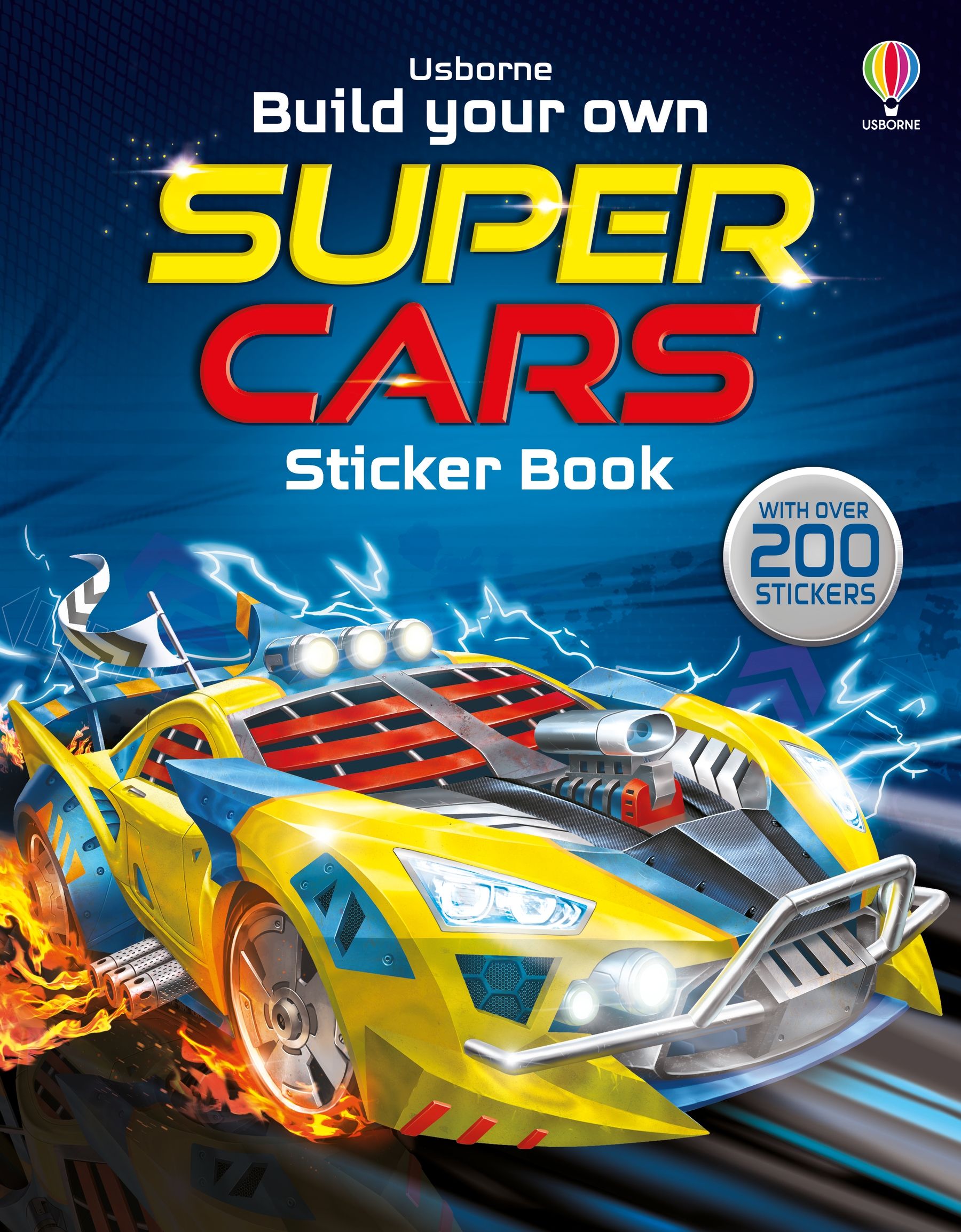 Build Your Own Supercars Sticker Book book cover