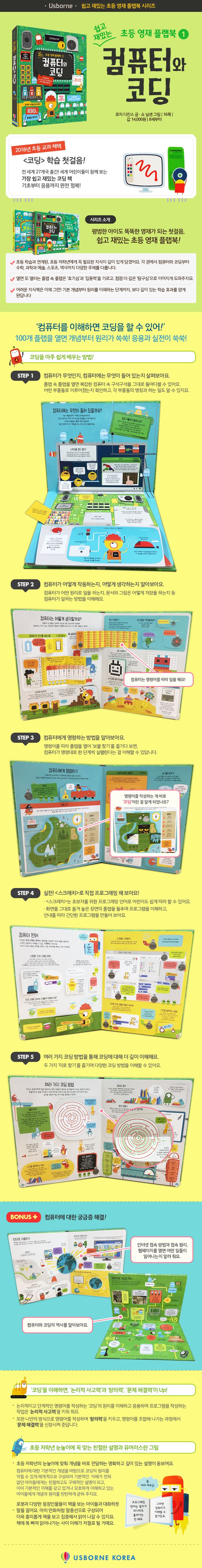 쉽고 재밌는 초등 영재 플랩북 ① 컴퓨터와 코딩
