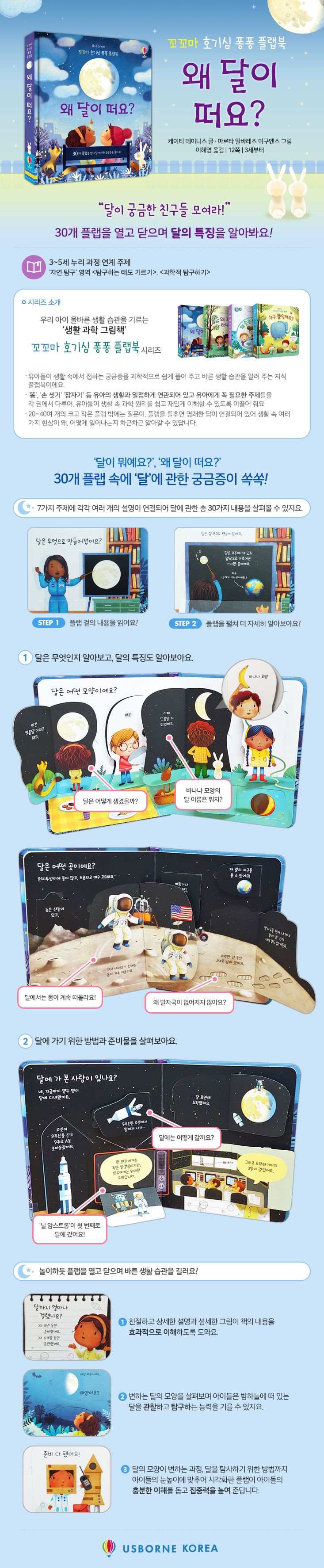꼬꼬마 호기심 퐁퐁 플랩북 왜 달이 떠요?