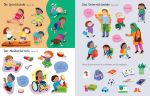 Mein erstes Stickerbuch: Wir bekommen ein Geschwisterchen,  Ein Tag in der Schule, Alle meine Freunde innenansicht
