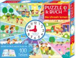 Puzzle & Buch: Die Uhrzeit lernen buchcover