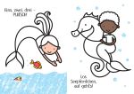 Kleine Kreativ-Werkstatt – Mein Ganz-einfach-Ausmalen-Koffer: Feen, Meerjungfrauen, Einhörner innenansicht