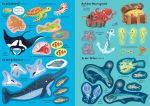 Meine glitzernde Stickerwelt: Tiere im Meer innenansicht