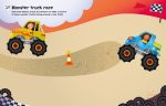 Make a Picture Sticker Book Trains, Trucks & Tractors spread