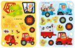Make a Picture Sticker Book Trains, Trucks & Tractors spread