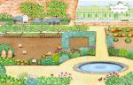Country House Gardens Sticker Book spread