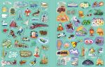 Atlas ilustrado de Europa con pegatinas página interior