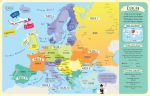 Atlas ilustrado de Europa con pegatinas página interior