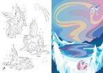 Transfer Activity Book Unicorns spread