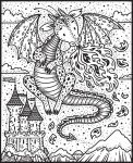 Magical Creatures Magic Painting Book spread