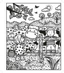 Poppy and Sam's Farm Animals Magic Painting Book spread