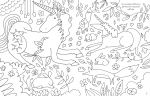 Unicorni da colorare pagina interna