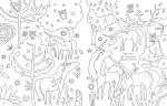 Unicorni da colorare pagina interna