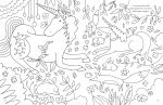 Unicornios - Libro para colorear página interior