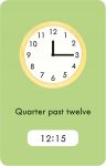 Poppy and Sam's Telling the Time Flashcards spread