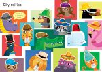 Little First Stickers Funny Hats spread
