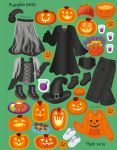 Sticker Dolly Dressing Halloween spread