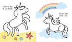 First Colouring Unicorns spread