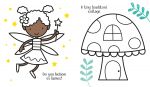 First Colouring Fairies and Pixies spread