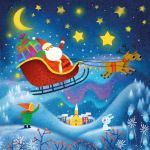Usborne Book and 3 Jigsaws: Santa spread