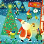Usborne Book and 3 Jigsaws: Santa spread