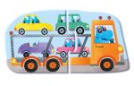Usborne First Jigsaws and Book: Trucks spread