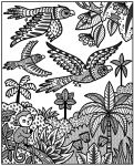 Mein Farbenzauber-Malbuch: Im Dschungel innenansicht