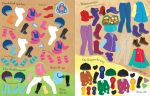 Mein Anziehpuppen-Stickerbuch: Beim Reitturnier innenansicht