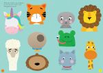 Mein Immer-wieder-Stickerbuch: Lustige Gesichter innenansicht