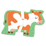Allererstes Puzzle & Buch: Bauernhoftiere innenansicht