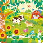 Erstes Puzzle & Buch: Bauernhoftiere innenansicht