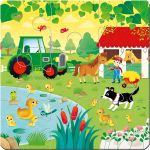 Erstes Puzzle & Buch: Bauernhoftiere innenansicht