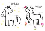 Kleine Kreativ-Werkstatt - Ganz einfach ausmalen: Einhörner innenansicht