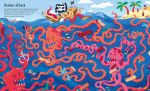 Book and Jigsaw Under the Sea Maze spread