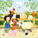 Poppy and Sam's Book and 3 Jigsaws: Animals spread