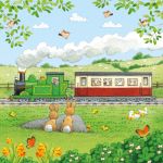 Poppy and Sam's Book and 3 Jigsaws: Trains spread