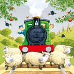 Poppy and Sam's Book and 3 Jigsaws: Trains spread