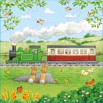 Poppy and Sam's Book and 3 Jigsaws: Trains spread