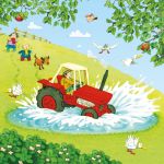Poppy and Sam's Book and 3 Jigsaws: Tractors spread