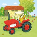 Poppy and Sam's Book and 3 Jigsaws: Tractors spread