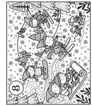 Magic Painting Countdown to Christmas spread