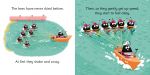 Bumble bees on water skis spread