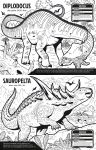 Kleur je eigen – Dinosaurussen spread