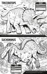 Kleur je eigen – Dinosaurussen spread