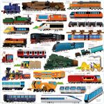 Usborne Book and Jigsaw Trains spread