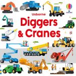 Usborne Book and Jigsaw Diggers and Cranes spread