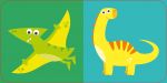 Dinosaur Dominoes Game spread