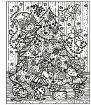 Santa and the Elves Magic Painting Book spread